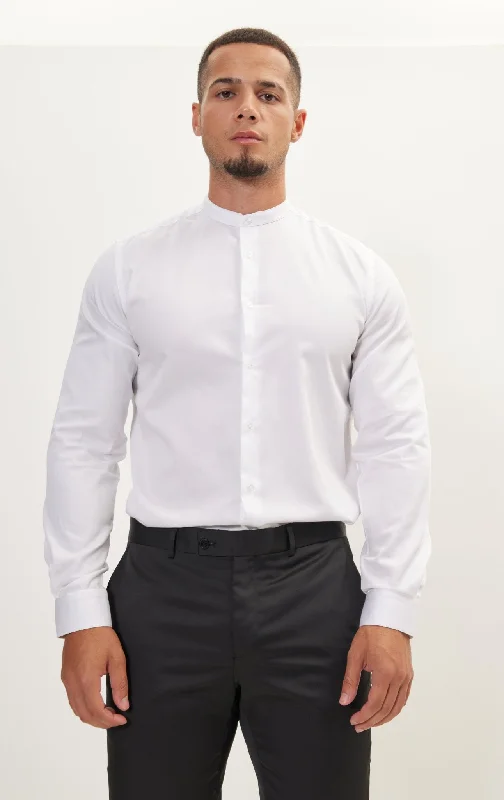 Plus Size Men's Striped Dress Shirts in Navy and White for a Nautical - Inspired StylePure Cotton Dress Shirt - White White Plus Size Men's Striped Dress Shirts in Navy and White for a Nautical - Inspired StylePure Cotton Dress Shirt - White White