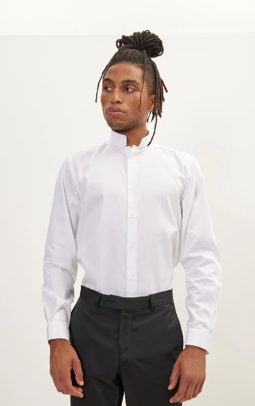Men's Semi - Fitted Dress Shirts in Emerald Green with Mitered Cuffs for a Polished AppearancePure Cotton Dress Shirt - White Men's Semi - Fitted Dress Shirts in Emerald Green with Mitered Cuffs for a Polished AppearancePure Cotton Dress Shirt - White