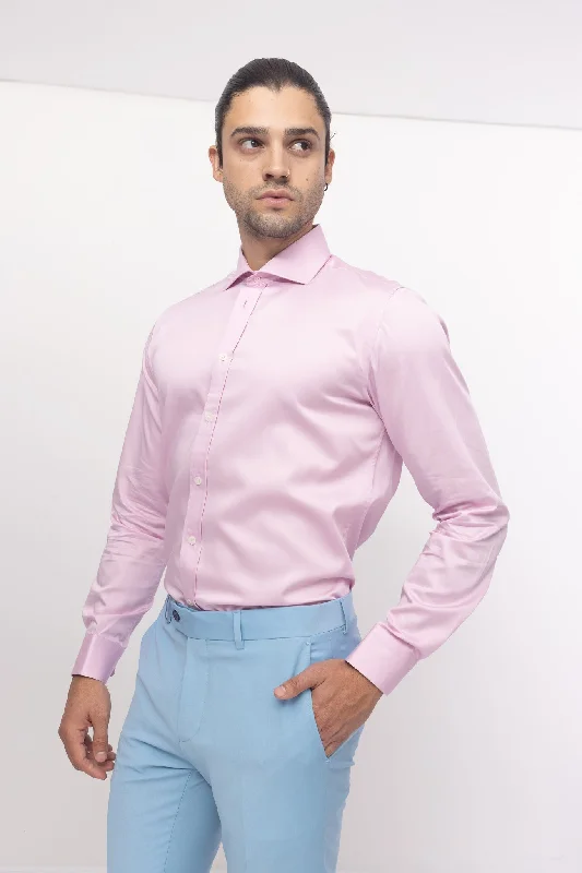 Men's Luxury Cashmere Blend Dress Shirts in Dark Brown for a High - End and Comfortable WearPure Cotton Spread Collar Fitted Dress Shirt - Pink Men's Luxury Cashmere Blend Dress Shirts in Dark Brown for a High - End and Comfortable WearPure Cotton Spread Collar Fitted Dress Shirt - Pink
