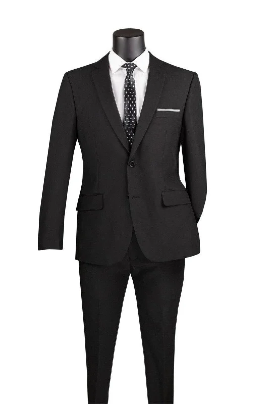 Men's Sustainable Recycled Material Casual Shirts for Eco - Conscious ConsumersBlack Slim Fit 2 Piece Suit Men's Sustainable Recycled Material Casual Shirts for Eco - Conscious ConsumersBlack Slim Fit 2 Piece Suit