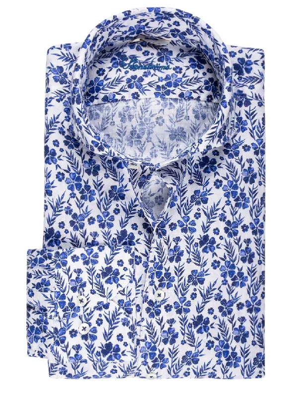 Men's Distressed Denim Casual Shirts with Frayed Edges for a Trendy and Rugged LookFloral Linen Shirt White Men's Distressed Denim Casual Shirts with Frayed Edges for a Trendy and Rugged LookFloral Linen Shirt White