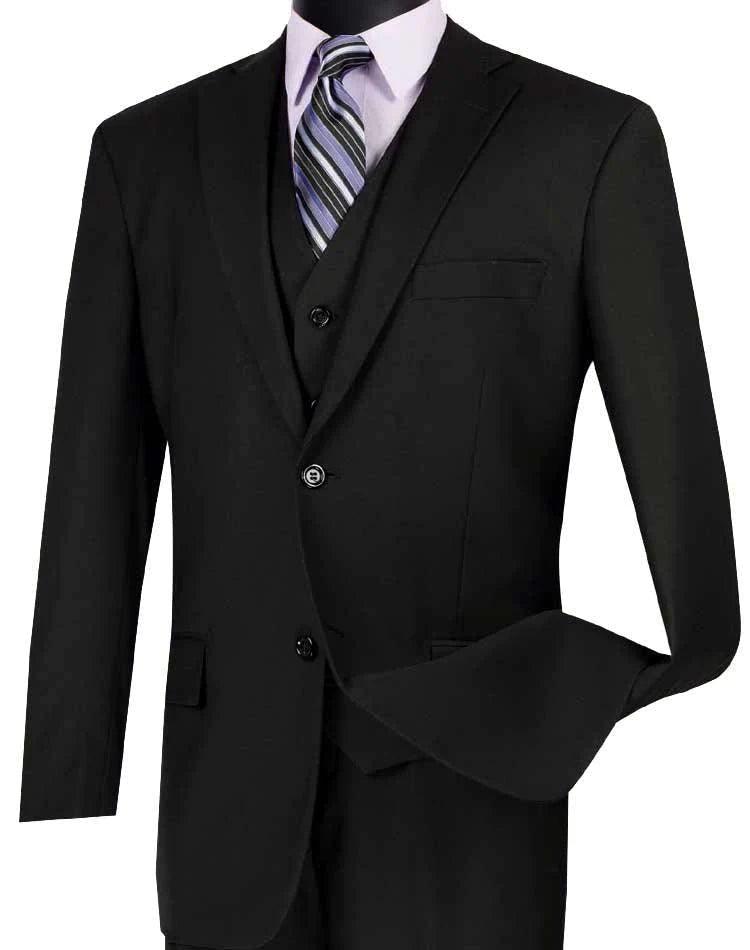 Men's Sustainable Recycled Material Casual Shirts for Eco - Conscious ConsumersBlack Three Piece Classic Fit Suit Men's Sustainable Recycled Material Casual Shirts for Eco - Conscious ConsumersBlack Three Piece Classic Fit Suit