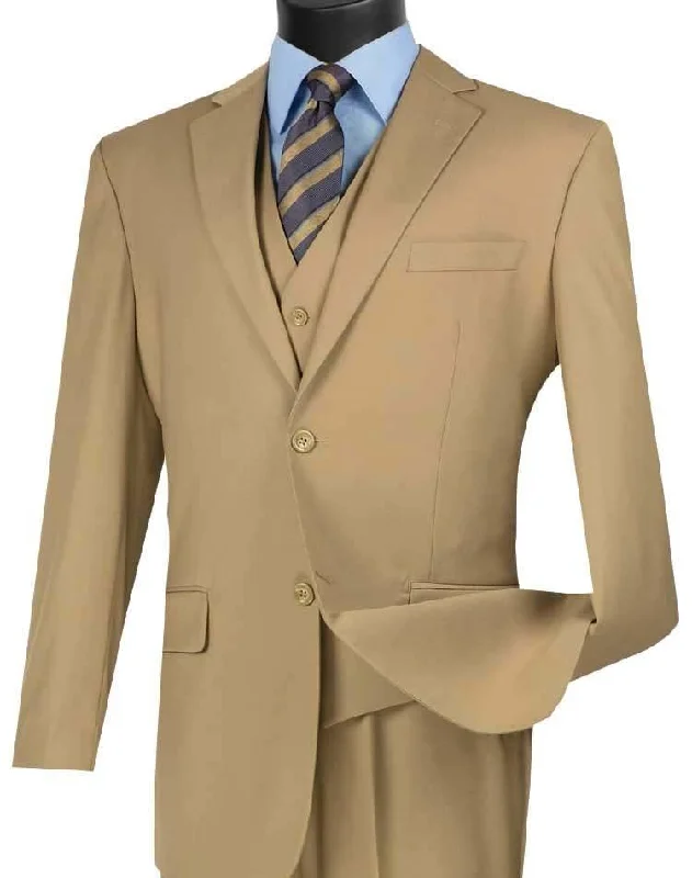 Men's Button - Down Oxford Casual Shirts in Crisp White for a Classic and Versatile StyleThree Piece Classic Fit Vested Suit Color Khaki Men's Button - Down Oxford Casual Shirts in Crisp White for a Classic and Versatile StyleThree Piece Classic Fit Vested Suit Color Khaki