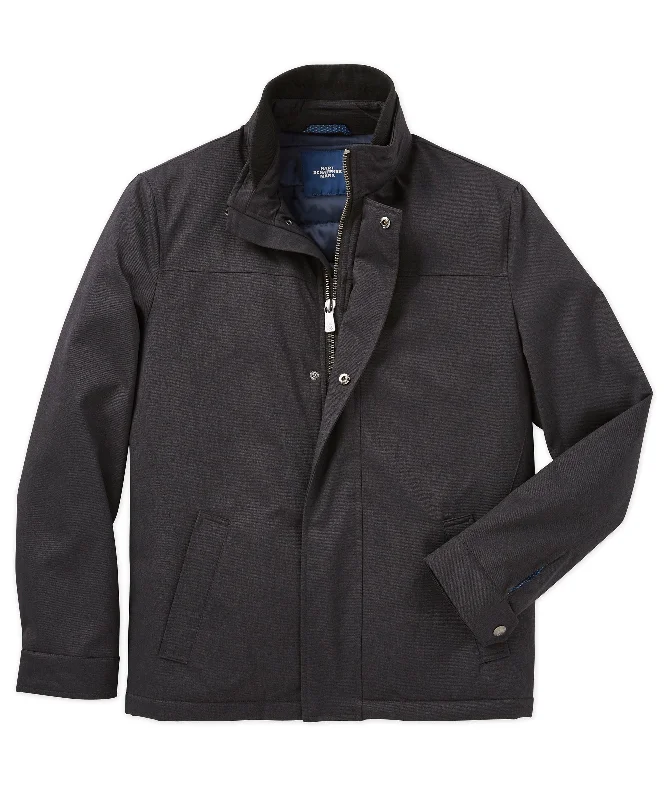 Men jackets with a zip - off sleeves to convert to a vestStokes Zip-Front Jacket with Knit Collar Men jackets with a zip - off sleeves to convert to a vestStokes Zip-Front Jacket with Knit Collar