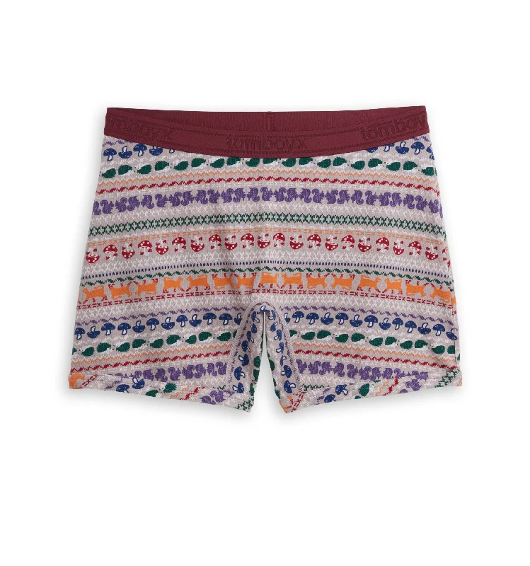 Men's boxer briefs with a moisture - wicking lining6" No Fly Boxer Briefs - Furry Fairisle Men's boxer briefs with a moisture - wicking lining6" No Fly Boxer Briefs - Furry Fairisle