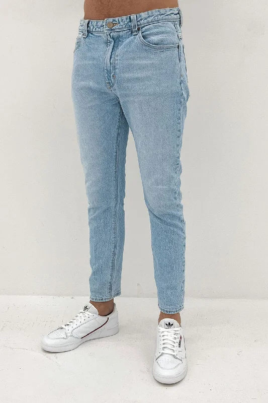 Men's High - Waisted Jeans in a Medium Wash for a Vintage - Style RevivalA Dropped Slim Jean Hustler Eco Men's High - Waisted Jeans in a Medium Wash for a Vintage - Style RevivalA Dropped Slim Jean Hustler Eco