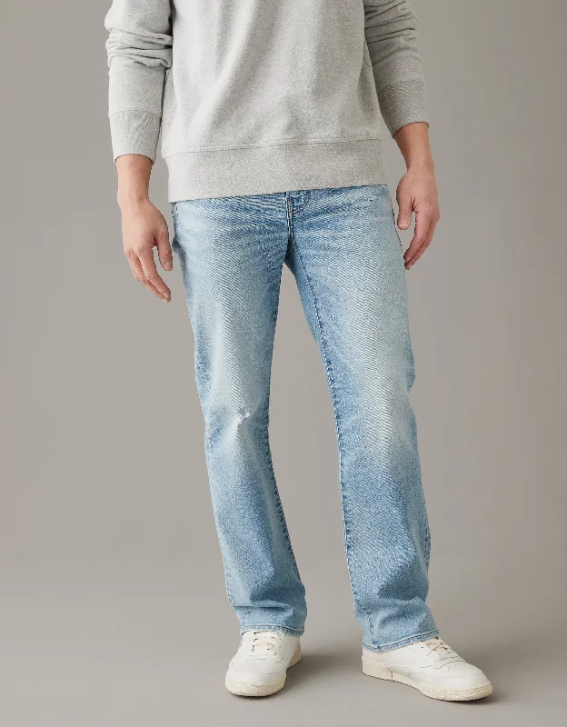 Plus Size Men's Relaxed Fit Jeans with a Faded Wash for a Vintage - Inspired LookAE AirFlex+ Ultrasoft Distressed Original Bootcut Jean Plus Size Men's Relaxed Fit Jeans with a Faded Wash for a Vintage - Inspired LookAE AirFlex+ Ultrasoft Distressed Original Bootcut Jean