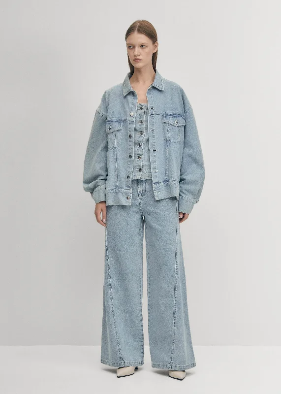 Men jackets with a zip - off sleeves to convert to a vestAlaska Blue Denim Jacket