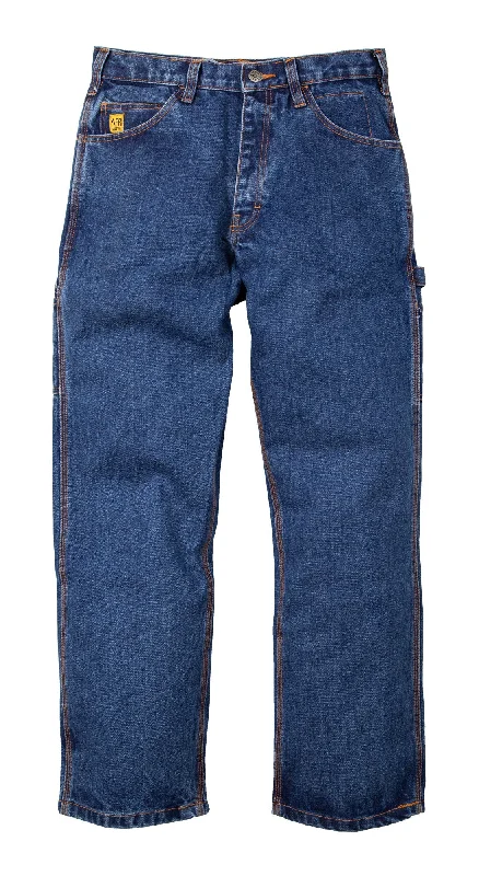 Men's Stretch Jeans with a Moisture - Wicking Lining for Active LifestylesBerne Mens Stone Wash Dark 100% Cotton FR Carpenter Jean Men's Stretch Jeans with a Moisture - Wicking Lining for Active LifestylesBerne Mens Stone Wash Dark 100% Cotton FR Carpenter Jean