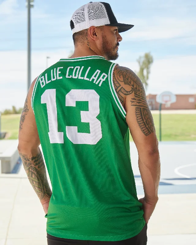 Men's Retro Hockey Jerseys with Classic Stripes and Logos for a Nostalgic Hockey AestheticBlue Collar Jersey - Green & White Men's Retro Hockey Jerseys with Classic Stripes and Logos for a Nostalgic Hockey AestheticBlue Collar Jersey - Green & White