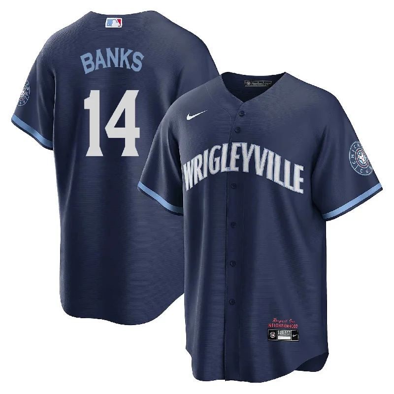 Men's Breathable Polyester Running Jerseys in Bright Neon Colors for High - Visibility WorkoutsChicago Cubs Ernie Banks Nike City Connect Vapor Limited Jersey Men's Breathable Polyester Running Jerseys in Bright Neon Colors for High - Visibility WorkoutsChicago Cubs Ernie Banks Nike City Connect Vapor Limited Jersey