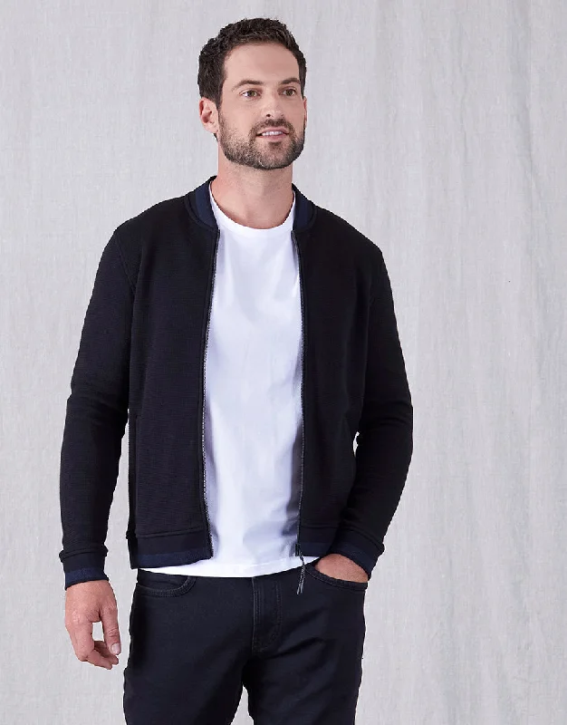 Tall Men's White Linen Blazer with Gold Buttons for a Beach - Ready and Elegant LookDomino Black Knit Bomber Tall Men's White Linen Blazer with Gold Buttons for a Beach - Ready and Elegant LookDomino Black Knit Bomber