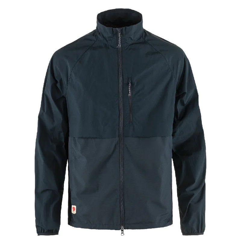 Plus - size men jackets with adjustable drawstrings for a comfortable fitFjallraven High Coast Hybrid Wind Jacket Dark Navy Plus - size men jackets with adjustable drawstrings for a comfortable fitFjallraven High Coast Hybrid Wind Jacket Dark Navy