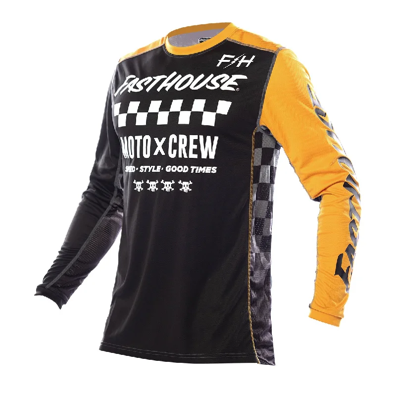 Men's Sustainable Organic Cotton Rugby Jerseys for Eco - Conscious Sports EnthusiastsGrindhouse Alpha Jersey - Black/Amber Men's Sustainable Organic Cotton Rugby Jerseys for Eco - Conscious Sports EnthusiastsGrindhouse Alpha Jersey - Black/Amber