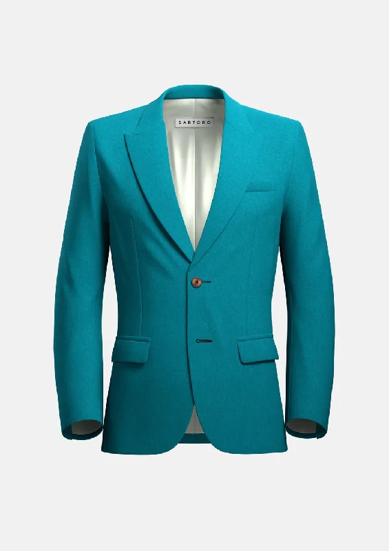 Tall Men's White Linen Blazer with Gold Buttons for a Beach - Ready and Elegant LookHudson Turkish Blue Linen Jacket Tall Men's White Linen Blazer with Gold Buttons for a Beach - Ready and Elegant LookHudson Turkish Blue Linen Jacket