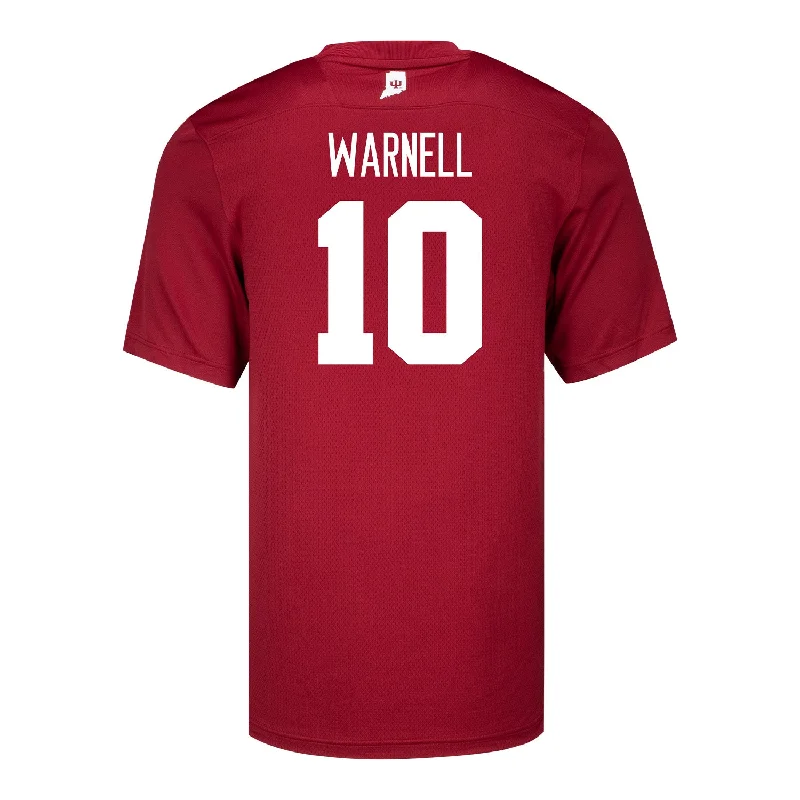 Men's Custom - Printed Baseball Jerseys with Player Names and Numbers for Personalized StyleIndiana Hoosiers Adidas #10 DJ Warnell Crimson Student Athlete Football Jersey Men's Custom - Printed Baseball Jerseys with Player Names and Numbers for Personalized StyleIndiana Hoosiers Adidas #10 DJ Warnell Crimson Student Athlete Football Jersey