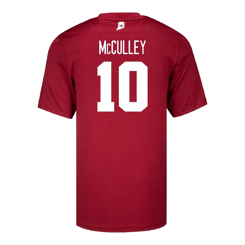 Men's Limited - Release American Football Jerseys of Rookie Stars for Early Adopters and FansIndiana Hoosiers Adidas #10 Derin McCulley Crimson Student Athlete Football Jersey Men's Limited - Release American Football Jerseys of Rookie Stars for Early Adopters and FansIndiana Hoosiers Adidas #10 Derin McCulley Crimson Student Athlete Football Jersey
