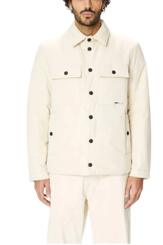 Men jackets with a hidden interior pocket for secure storageJacket 5280 In Cream