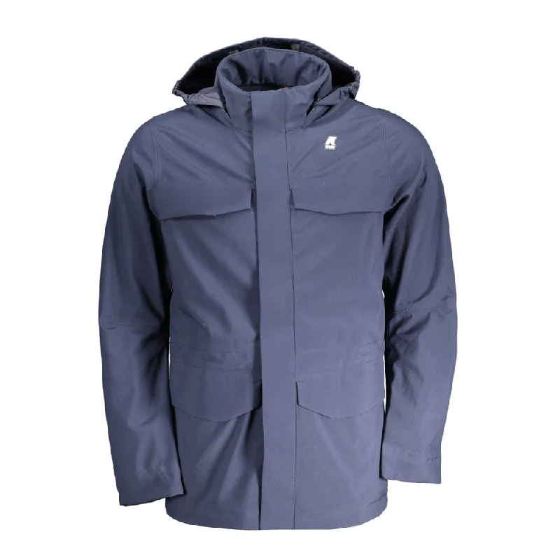 Plus - size men jackets with adjustable drawstrings for a comfortable fitK-WAY Polyester Men's Jacket Plus - size men jackets with adjustable drawstrings for a comfortable fitK-WAY Polyester Men's Jacket