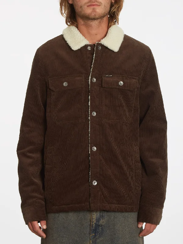 Plus - size men jackets with adjustable drawstrings for a comfortable fitKeaton Jacket - DARK BROWN Plus - size men jackets with adjustable drawstrings for a comfortable fitKeaton Jacket - DARK BROWN