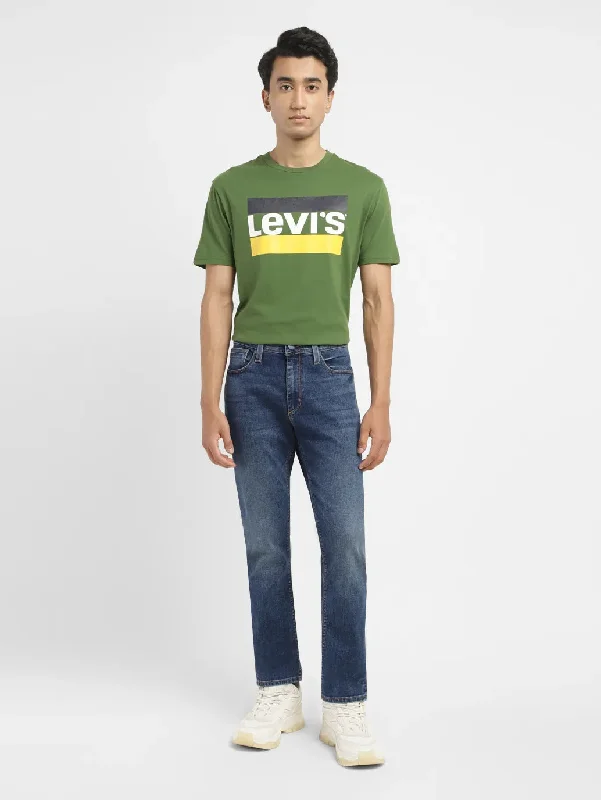 Men's Distressed Jeans with Patches for a Retro and DIY - Inspired AppearanceMen's 511 Mid Indigo Slim Fit Jeans Men's Distressed Jeans with Patches for a Retro and DIY - Inspired AppearanceMen's 511 Mid Indigo Slim Fit Jeans