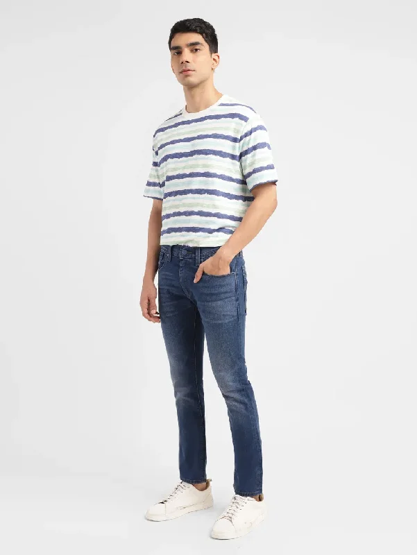 Men's Jeans with a Frayed Hem for a Casual and Effortless StyleMen's 511 Mid Indigo Slim Fit Jeans Men's Jeans with a Frayed Hem for a Casual and Effortless StyleMen's 511 Mid Indigo Slim Fit Jeans