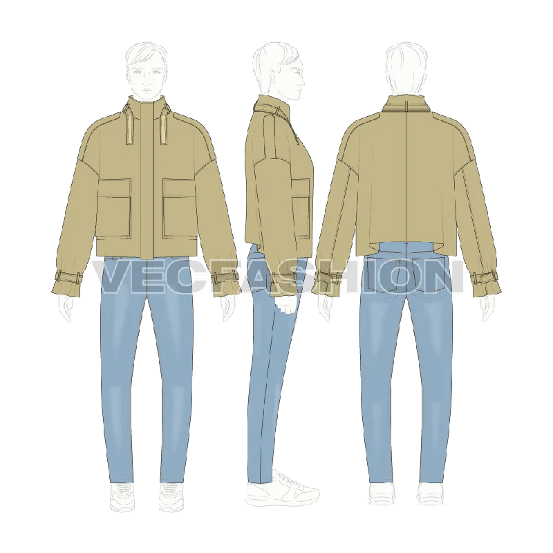 Slim - fit leather men jackets with a distressed finish for a rugged lookMens Cropped Oversized Jacket Slim - fit leather men jackets with a distressed finish for a rugged lookMens Cropped Oversized Jacket