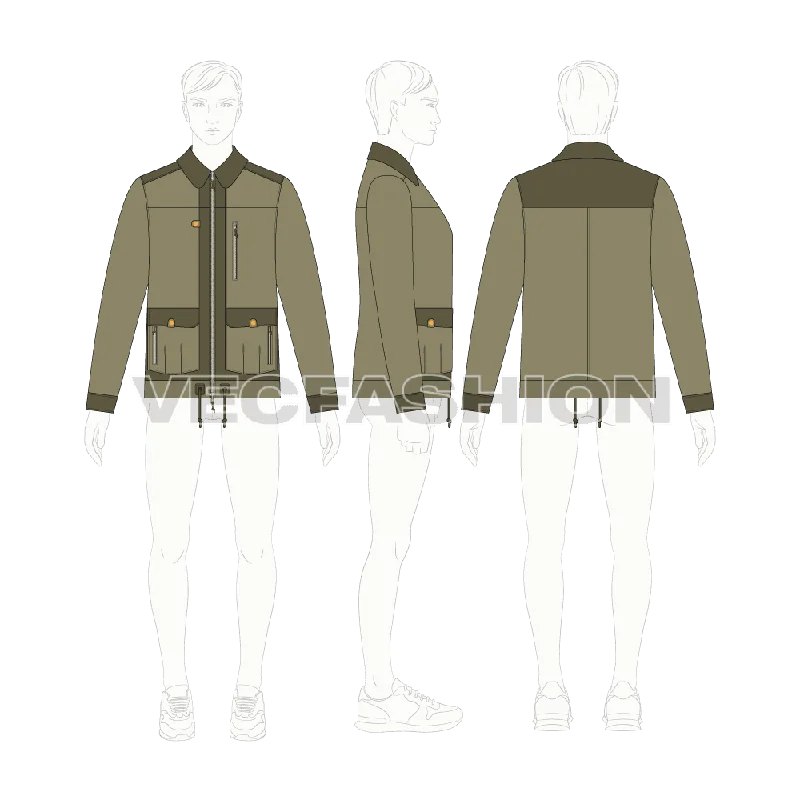 Checkered men jackets in a plaid pattern for a preppy appearanceMens Leather Jacket