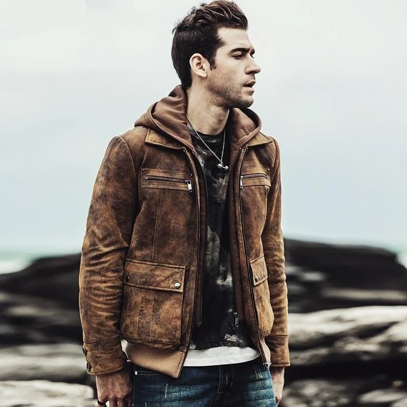 Corduroy men jackets in earthy tones for a rustic charmMen's Retro Warm Leather Detachable Hooded Motorcycle Jackets Corduroy men jackets in earthy tones for a rustic charmMen's Retro Warm Leather Detachable Hooded Motorcycle Jackets