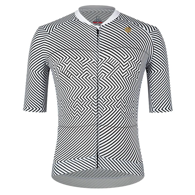 Men's Cycling Jerseys with Reflective Stripes for Safe and Stylish Rides at NightNova SS Black and White Jersey Men's Cycling Jerseys with Reflective Stripes for Safe and Stylish Rides at NightNova SS Black and White Jersey