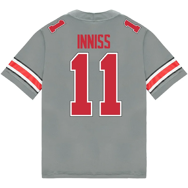 Men's Cycling Jerseys with Reflective Stripes for Safe and Stylish Rides at NightOhio State Buckeyes Nike #11 Brandon Inniss Student Athlete Gray Football Jersey