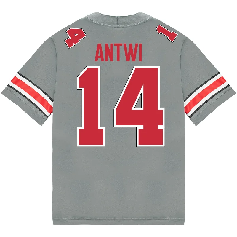 Men's NBA Authentic Team Jerseys in Official Team Colors for True Basketball FansOhio State Buckeyes Nike #14 Kojo Antwi Student Athlete Gray Football Jersey Men's NBA Authentic Team Jerseys in Official Team Colors for True Basketball FansOhio State Buckeyes Nike #14 Kojo Antwi Student Athlete Gray Football Jersey