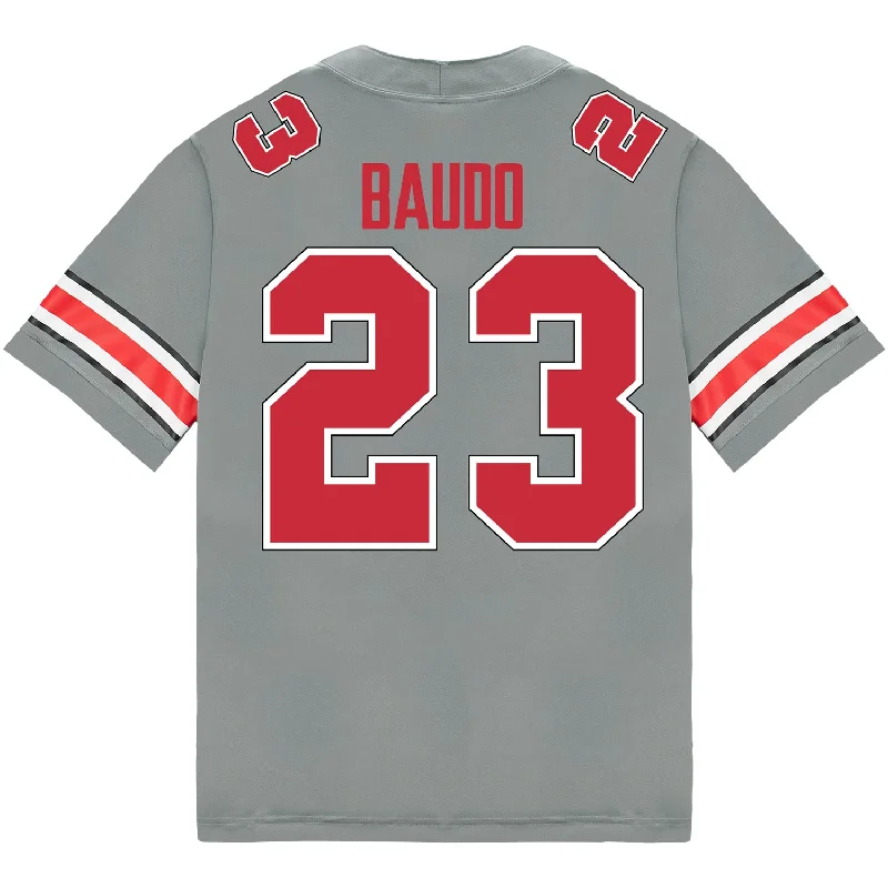 Men's Moisture - Wicking Lacrosse Jerseys with Mesh Panels for Optimal Performance on the FieldOhio State Buckeyes Nike #23 Nolan Baudo Student Athlete Gray Football Jersey Men's Moisture - Wicking Lacrosse Jerseys with Mesh Panels for Optimal Performance on the FieldOhio State Buckeyes Nike #23 Nolan Baudo Student Athlete Gray Football Jersey