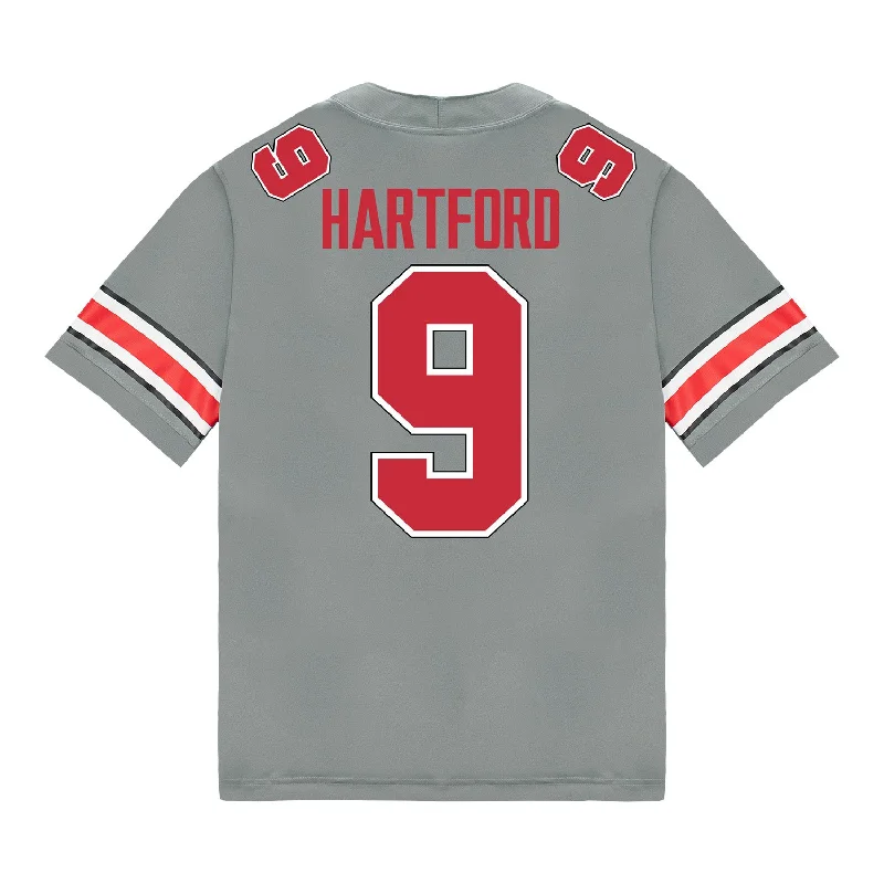 Men's Vintage American Football Jerseys of Legendary Teams for Collectors and FansOhio State Buckeyes Nike #9 Malik Hartford Student Athlete Gray Football Jersey Men's Vintage American Football Jerseys of Legendary Teams for Collectors and FansOhio State Buckeyes Nike #9 Malik Hartford Student Athlete Gray Football Jersey