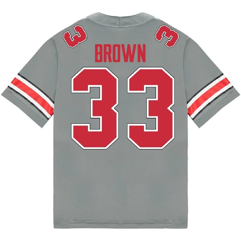 Men's Basketball Jerseys in Sleeveless Design for Enhanced Mobility on the CourtOhio State Buckeyes Nike #33 Devin Brown Student Athlete Gray Football Jersey Men's Basketball Jerseys in Sleeveless Design for Enhanced Mobility on the CourtOhio State Buckeyes Nike #33 Devin Brown Student Athlete Gray Football Jersey