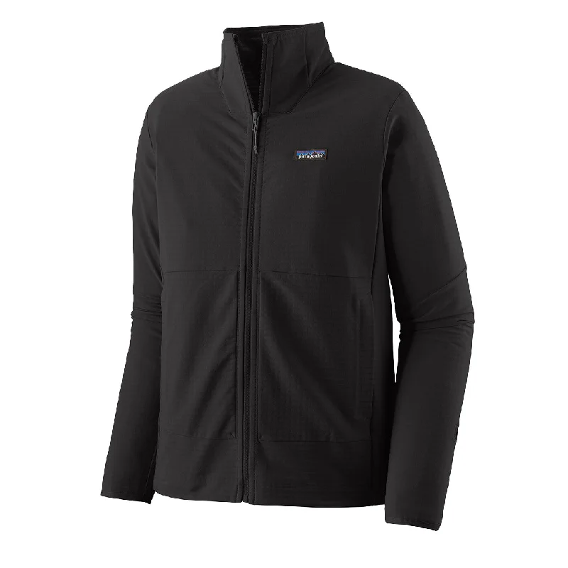 Men jackets with a hidden interior pocket for secure storagePatagonia R1 TechFace Jacket Black