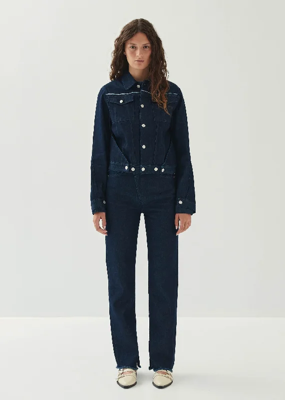 Corduroy men jackets in earthy tones for a rustic charmSand Indigo Denim Jacket