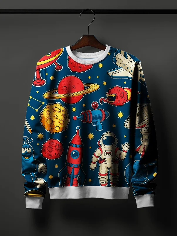 Men's Military - Inspired Khaki Blazer with Epaulettes for a Dapper and Stylish OutfitSpace Planet Full Printed Sweatshirt Men's Military - Inspired Khaki Blazer with Epaulettes for a Dapper and Stylish OutfitSpace Planet Full Printed Sweatshirt