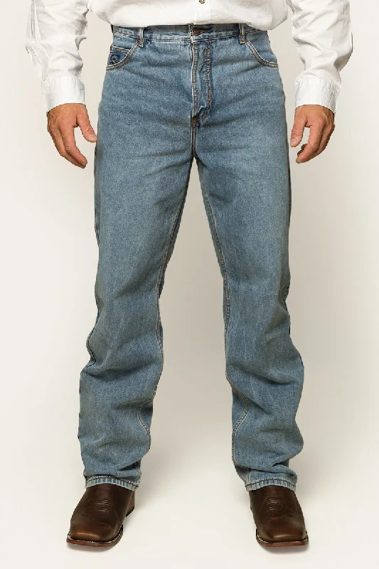 Men's Jeans with a Button - Fly for a Traditional and Classic AestheticStation Hill Mens Relaxed Fit Jean - Light Wash Blue Men's Jeans with a Button - Fly for a Traditional and Classic AestheticStation Hill Mens Relaxed Fit Jean - Light Wash Blue