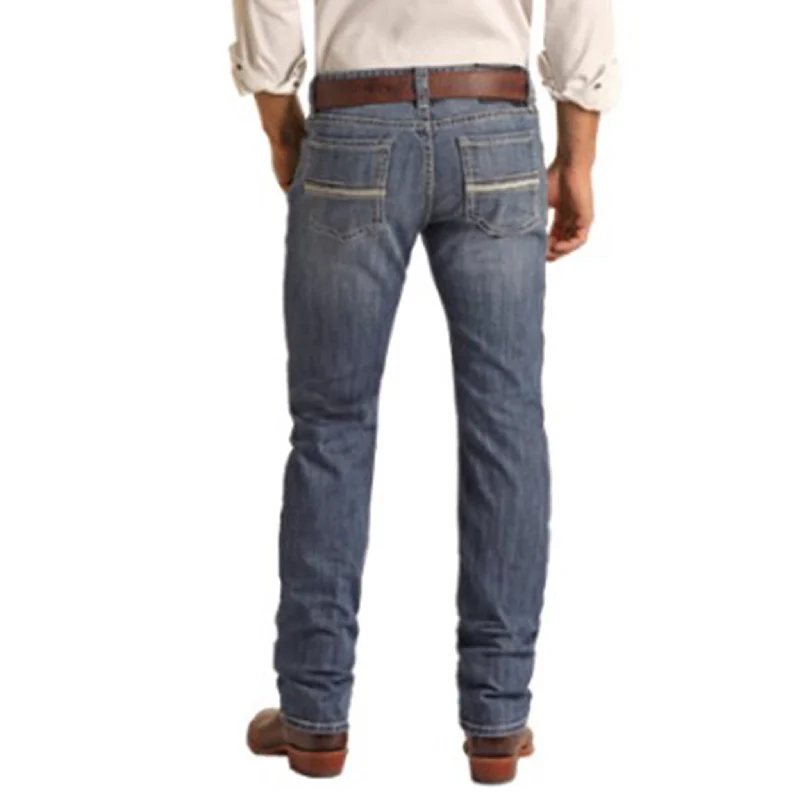 Plus Size Men's Straight Leg Jeans with Reinforced Knees for DurabilityRock & Roll Cowboy Straight Leg Revolver Jeans Plus Size Men's Straight Leg Jeans with Reinforced Knees for DurabilityRock & Roll Cowboy Straight Leg Revolver Jeans