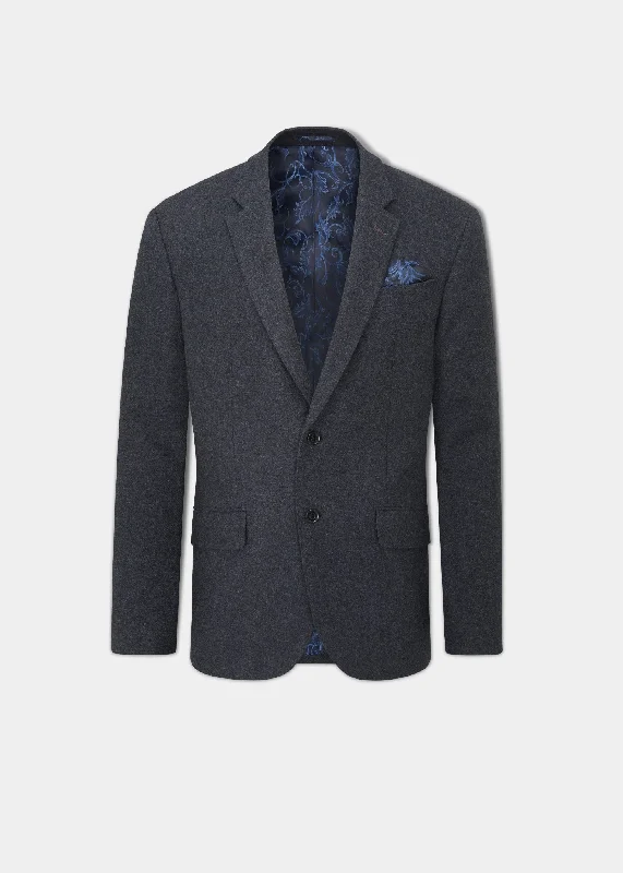 Men's Pin - Striped Wool - Blend Blazer in Navy and White for a Traditional Business AttireSurrey Tweed Lined Blazer In Blue - Regular Fit Men's Pin - Striped Wool - Blend Blazer in Navy and White for a Traditional Business AttireSurrey Tweed Lined Blazer In Blue - Regular Fit