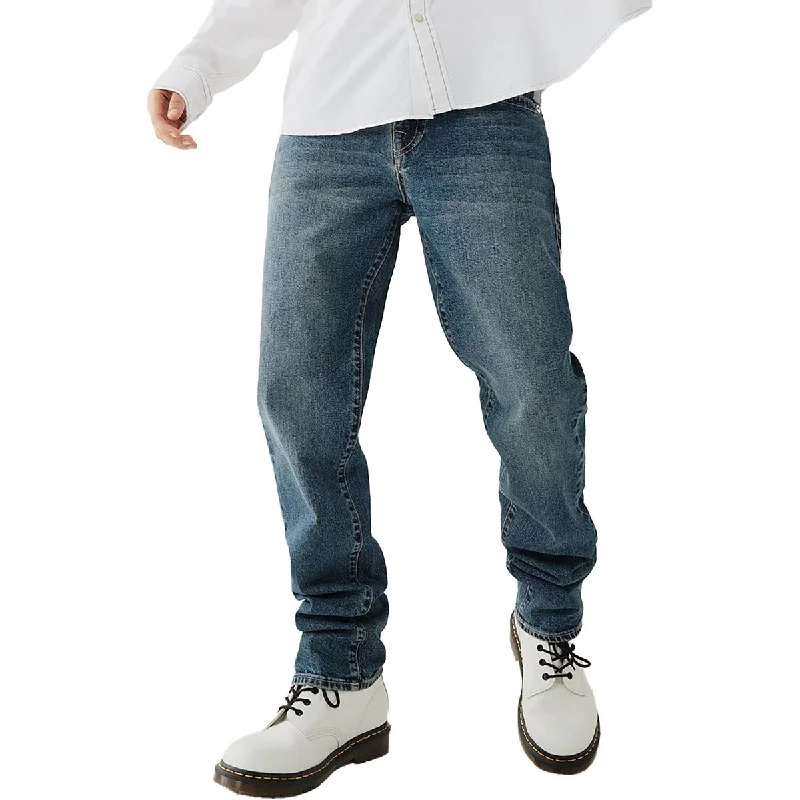 Plus Size Men's Relaxed Fit Jeans with a Faded Wash for a Vintage - Inspired LookTrue Religion Mens Geno Relaxed Medium Wash Slim Jeans Plus Size Men's Relaxed Fit Jeans with a Faded Wash for a Vintage - Inspired LookTrue Religion Mens Geno Relaxed Medium Wash Slim Jeans