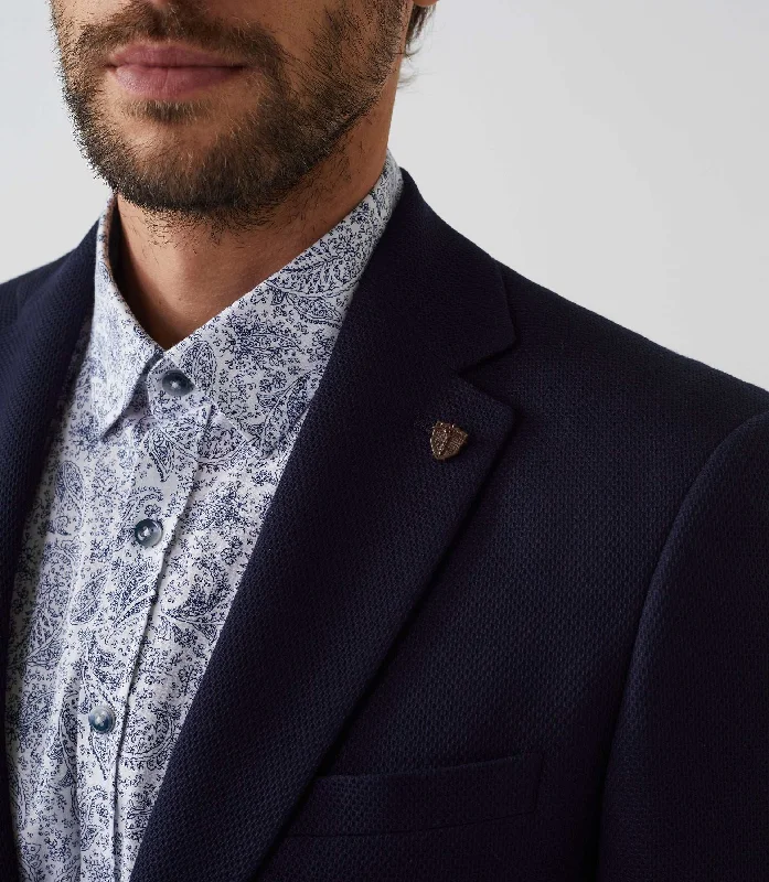 Men's Double - Breasted Velvet Blazer in Burgundy for a Sophisticated Evening OutfitVeste 2 boutons avec coudières navy "Inclassable" Men's Double - Breasted Velvet Blazer in Burgundy for a Sophisticated Evening OutfitVeste 2 boutons avec coudières navy "Inclassable"