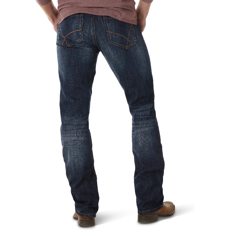 Men's High - Waisted Jeans in a Medium Wash for a Vintage - Style RevivalWrangler Men's River Denim 20X Vintage Bootcut Jean Men's High - Waisted Jeans in a Medium Wash for a Vintage - Style RevivalWrangler Men's River Denim 20X Vintage Bootcut Jean