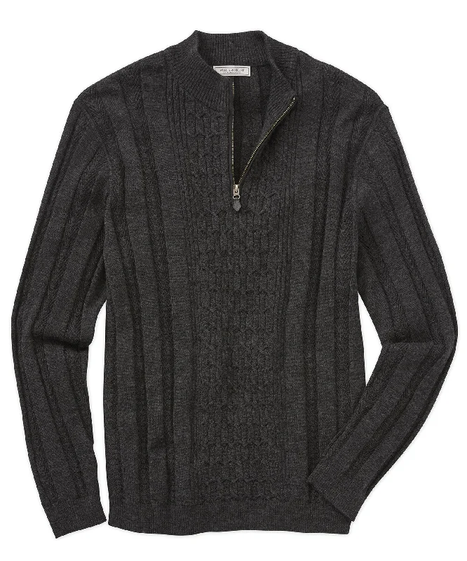 Men's Sequined Trimmed Sweater in Gold for a Glamorous New Year's PartyHerringbone Cable Knit Quarter-Zip Sweater Men's Sequined Trimmed Sweater in Gold for a Glamorous New Year's PartyHerringbone Cable Knit Quarter-Zip Sweater