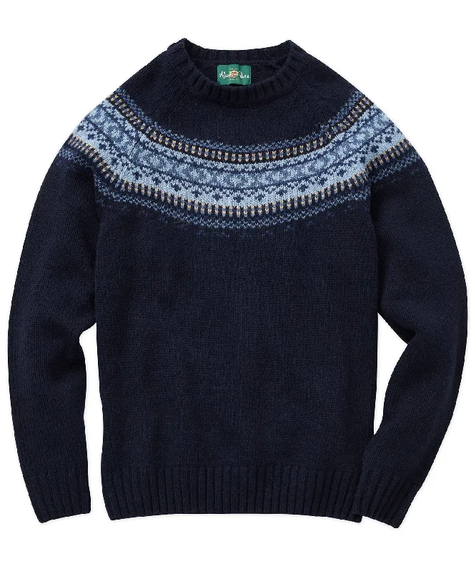 Men's Shearling - Lined Leather Sweater in Brown for a Rugged and Warm Winter EnsembleYoke Fair Isle Stripe Crew Sweater Men's Shearling - Lined Leather Sweater in Brown for a Rugged and Warm Winter EnsembleYoke Fair Isle Stripe Crew Sweater