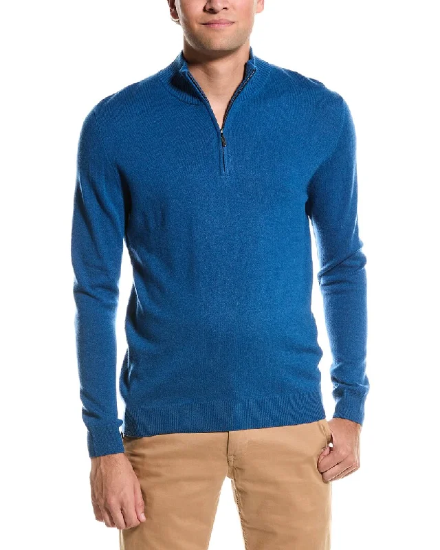 Men's Fuzzy Mohair - Blend Sweater in Light Pink for a Soft and Stylish LookForte Cashmere Mock Neck Cashmere 1/4-Zip Sweater Men's Fuzzy Mohair - Blend Sweater in Light Pink for a Soft and Stylish LookForte Cashmere Mock Neck Cashmere 1/4-Zip Sweater