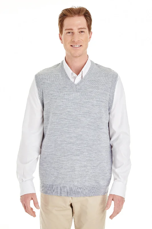 Men's Shearling - Lined Leather Sweater in Brown for a Rugged and Warm Winter EnsembleHarriton Mens Pilbloc Pill Resistant V-Neck Sweater Vest - Heather Grey Men's Shearling - Lined Leather Sweater in Brown for a Rugged and Warm Winter EnsembleHarriton Mens Pilbloc Pill Resistant V-Neck Sweater Vest - Heather Grey