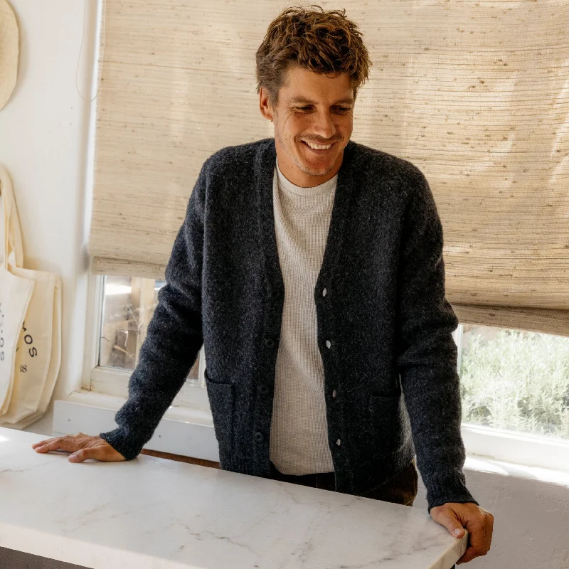 Plus Size Men's Striped Cotton - Blend Sweater in Navy and White for a Nautical - Themed VacationKent Brushed Wool Cardigan - Charcoal Plus Size Men's Striped Cotton - Blend Sweater in Navy and White for a Nautical - Themed VacationKent Brushed Wool Cardigan - Charcoal