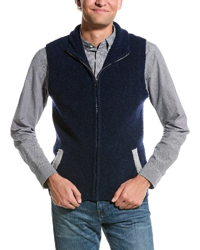 Men's Shearling - Lined Leather Sweater in Brown for a Rugged and Warm Winter EnsembleKier + J Wool-Blend Vest Men's Shearling - Lined Leather Sweater in Brown for a Rugged and Warm Winter EnsembleKier + J Wool-Blend Vest